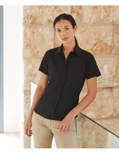 HEN-H596-Ladies Wicking Short Sleeve Shirt